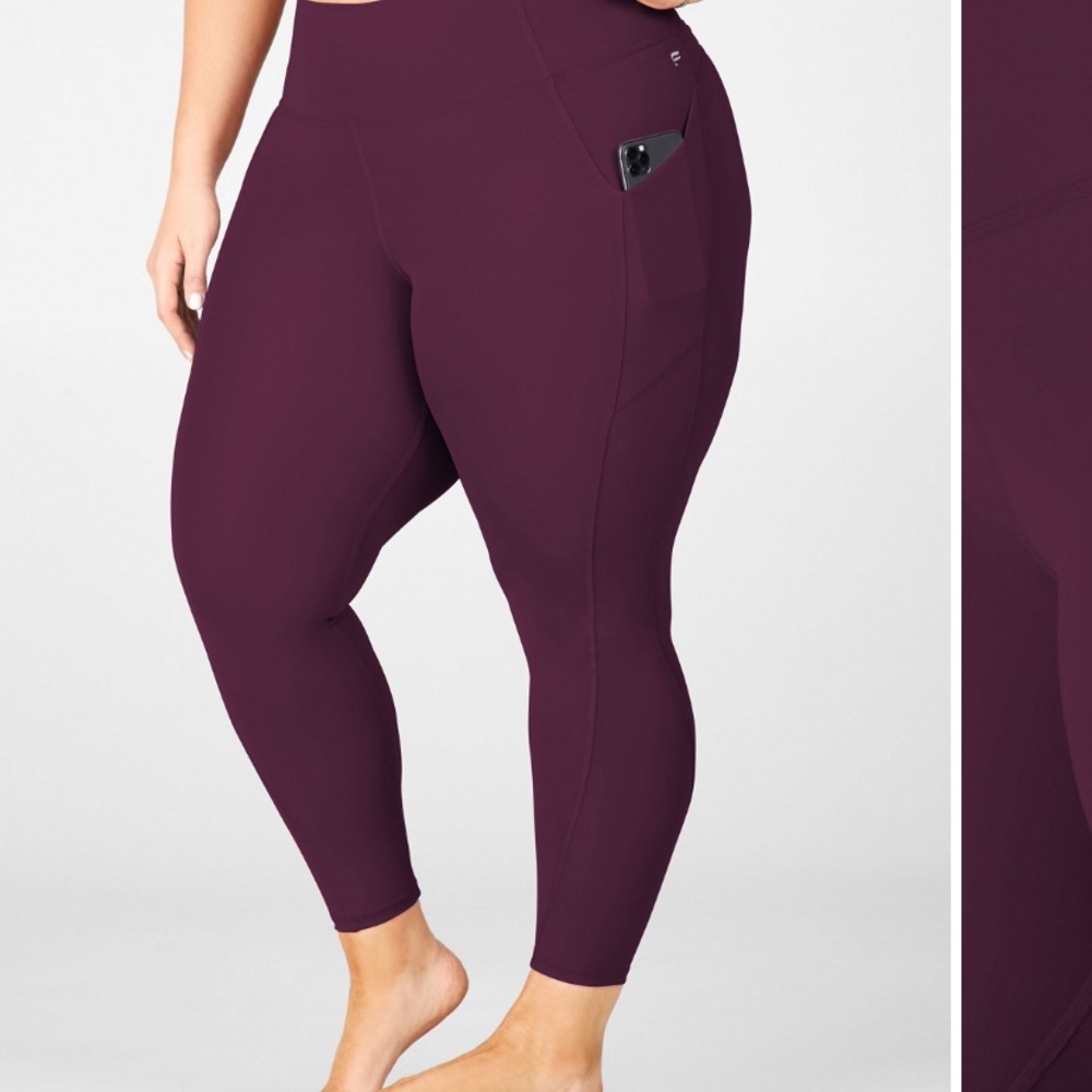 Fabletics Oasis High-Waisted Legging 4x burgundy